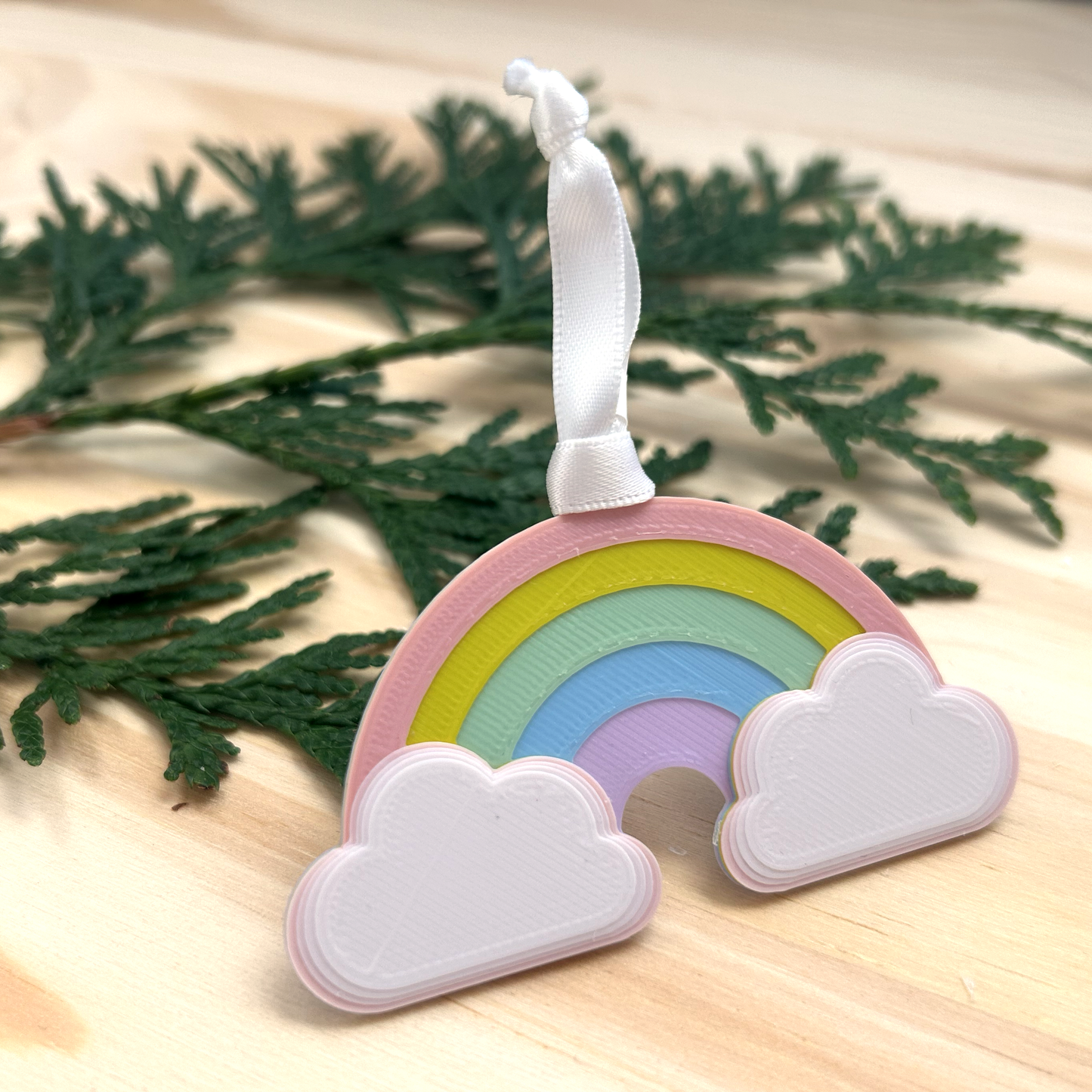 Rainbow-Ho-Ho 3D Printed Ornament