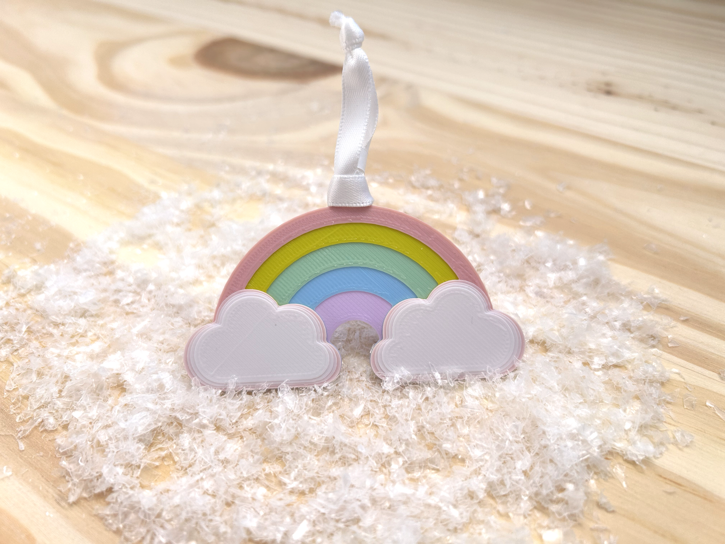 Rainbow-Ho-Ho 3D Printed Ornament