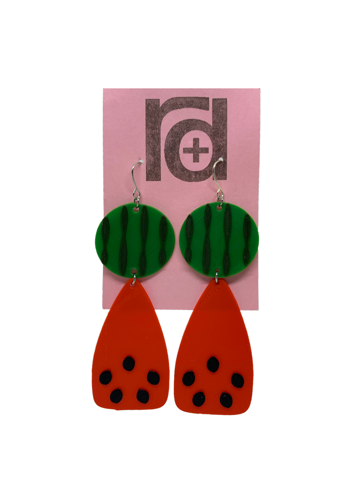 I Carried A Watermelon 3D Printed Earrings