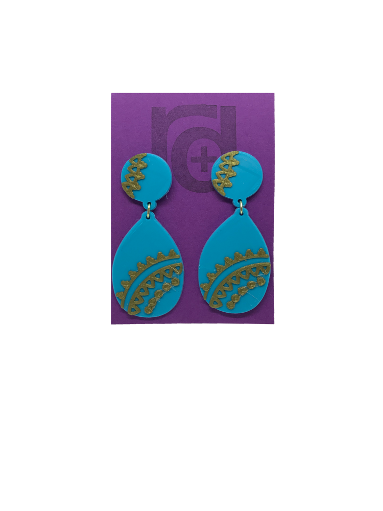 Good and Mehndi 3D Printed Earrings
