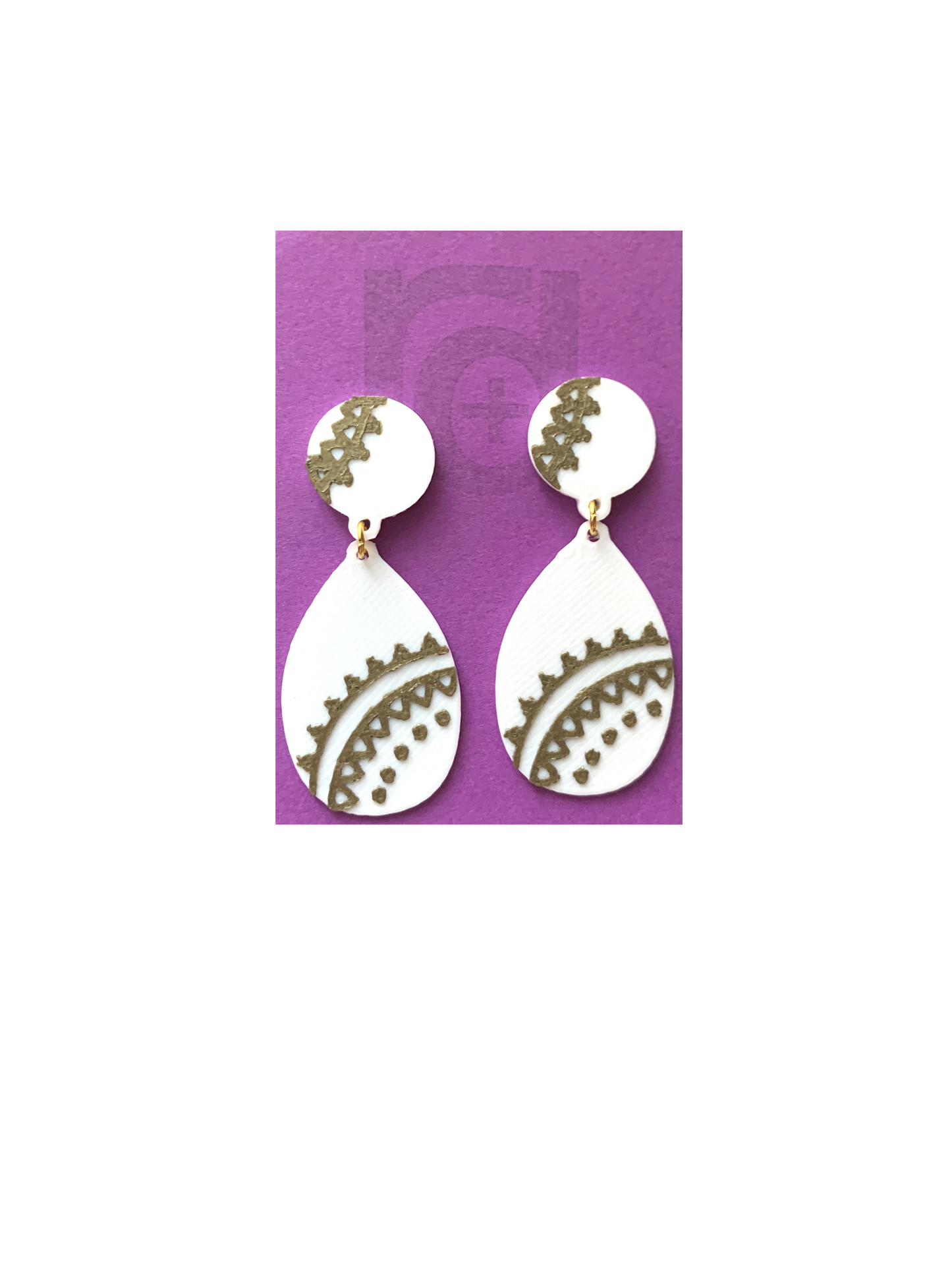 Good and Mehndi 3D Printed Earrings