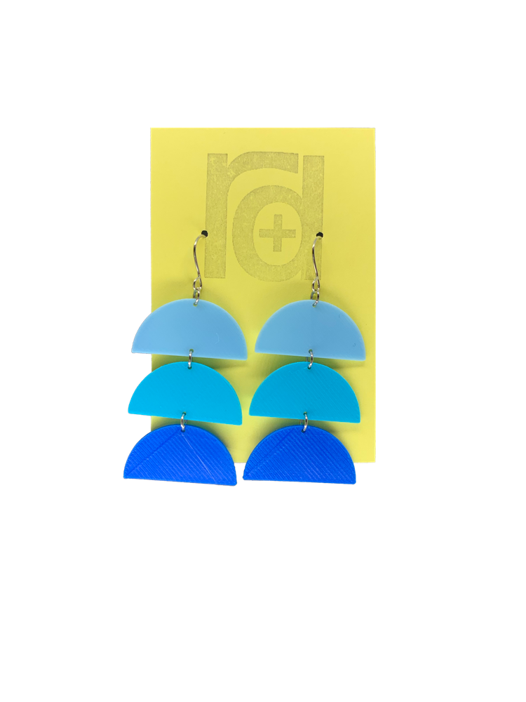 Gradient Expectations 3D Printed Earrings