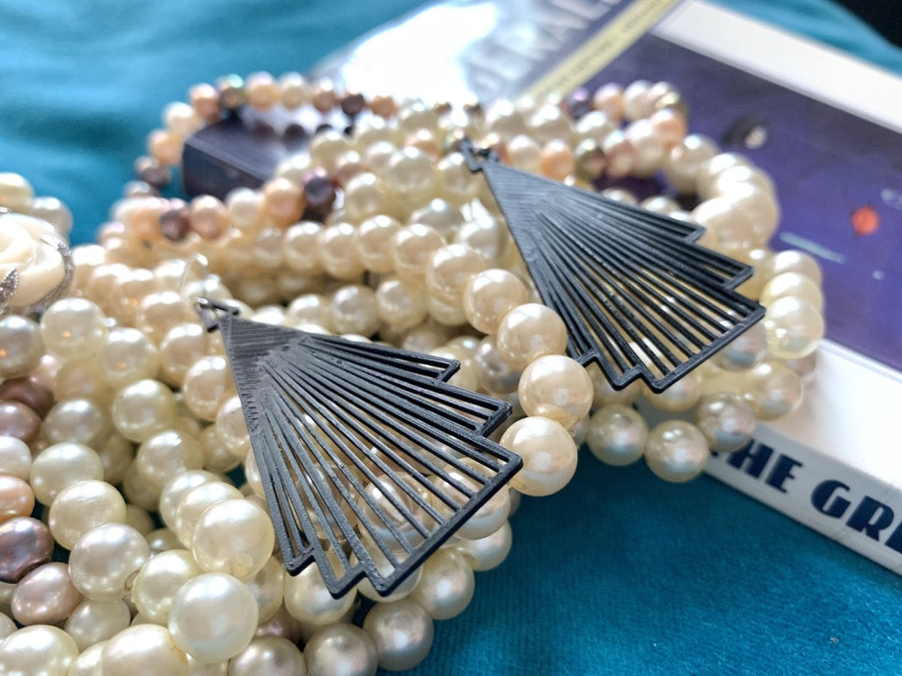 Drop it Like F. Scott 3D Printed Earrings
