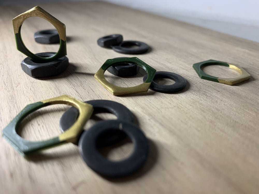 Get the Hex Out 3D Printed Rings