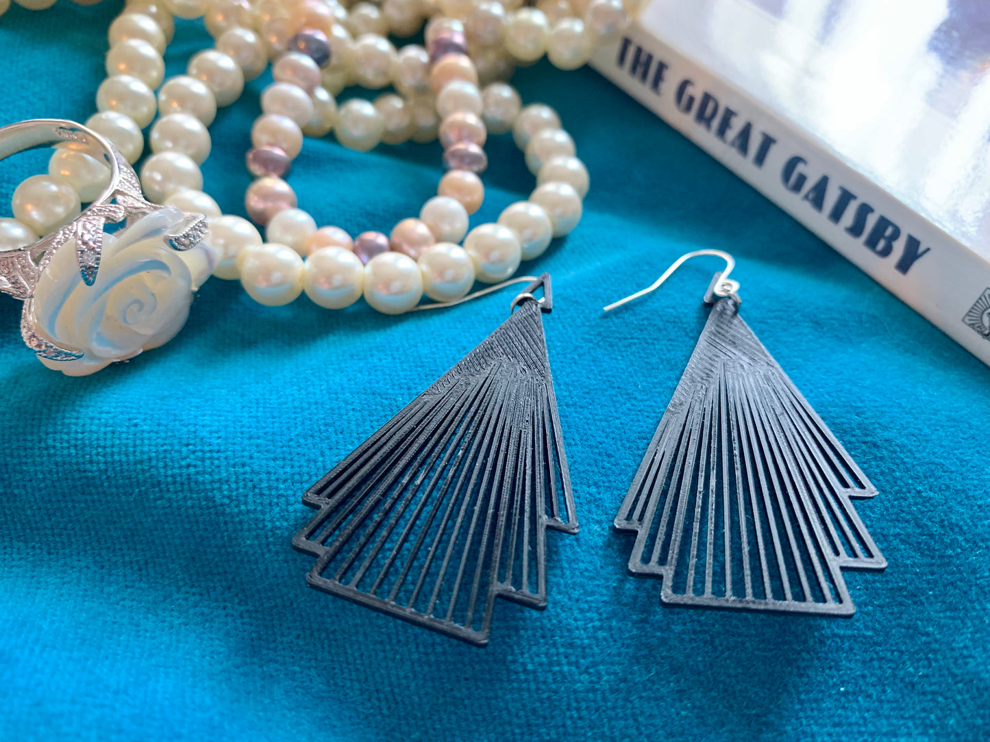 Drop it Like F. Scott 3D Printed Earrings