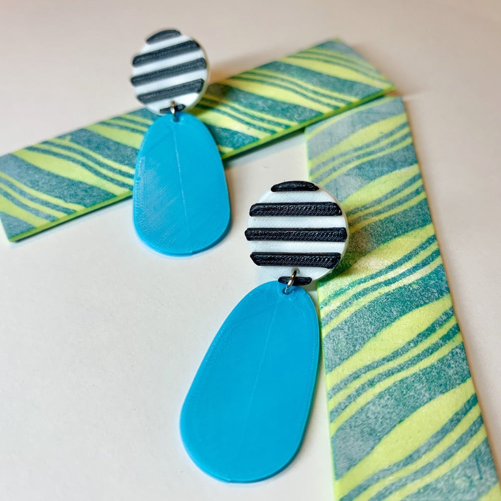 Yikes Stripes! 3D Printed Earrings