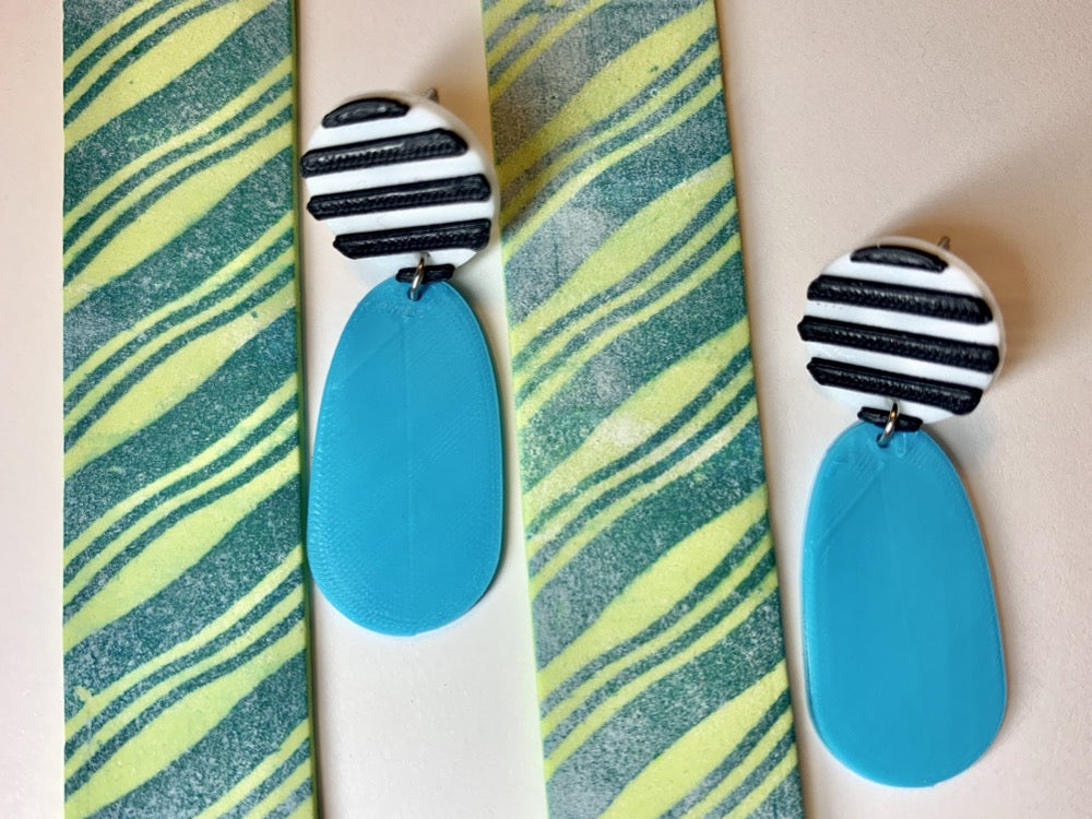 Yikes Stripes! 3D Printed Earrings