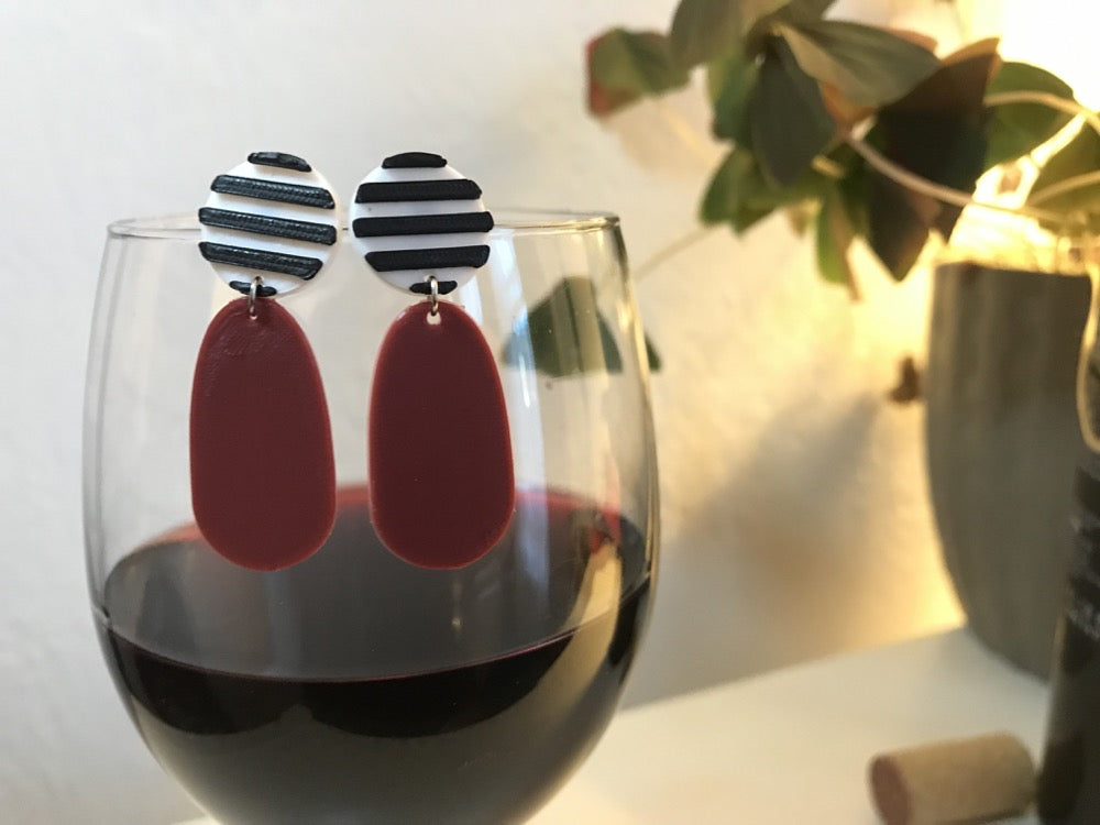Yikes Stripes! 3D Printed Earrings