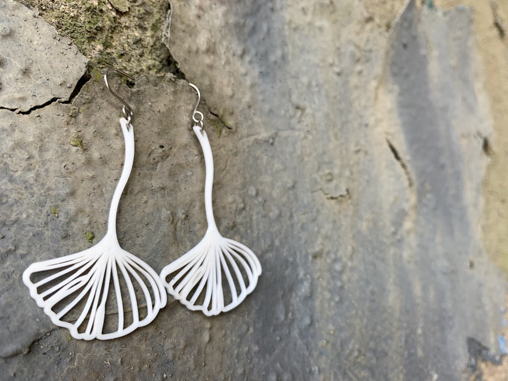 Ginkgoing My Way 3D Printed Earrings