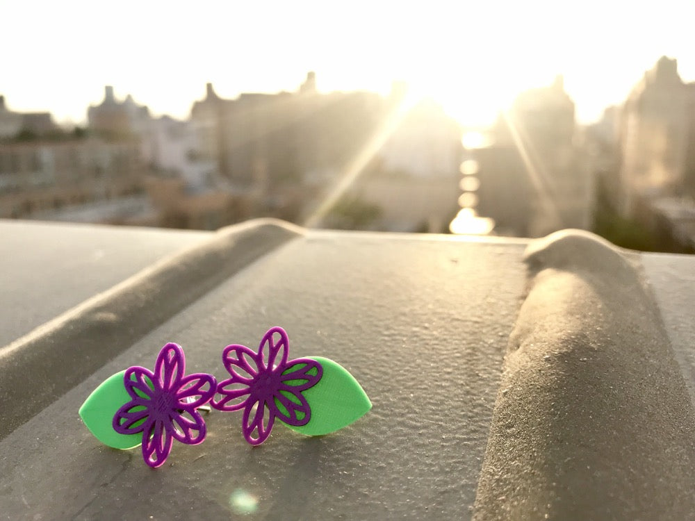 Hey Bud, How's It Growing? 3D Printed Earrings