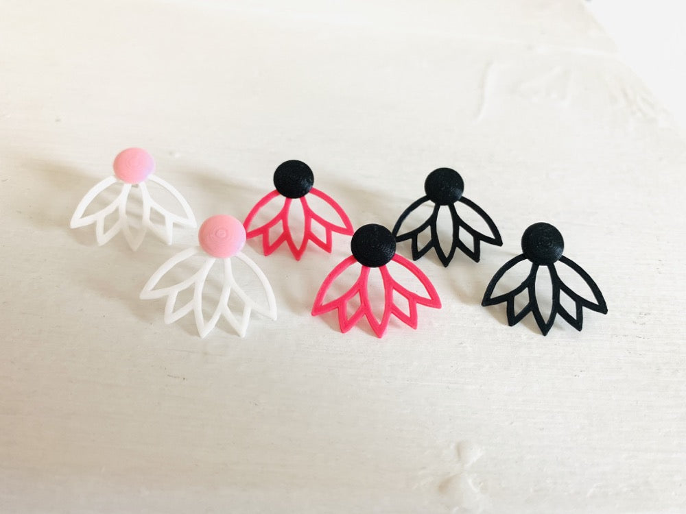 Love Me, Love Me Not 3D Printed Earrings