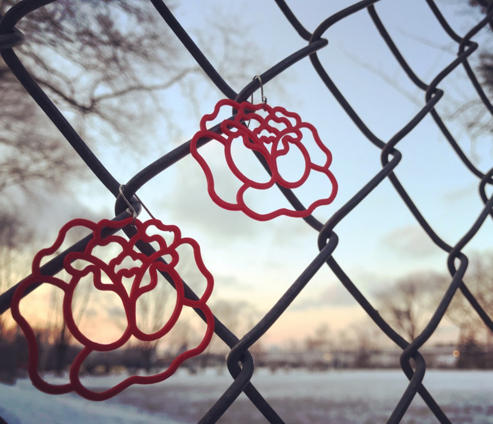 Thorn To Be Wild 3D Printed Earrings