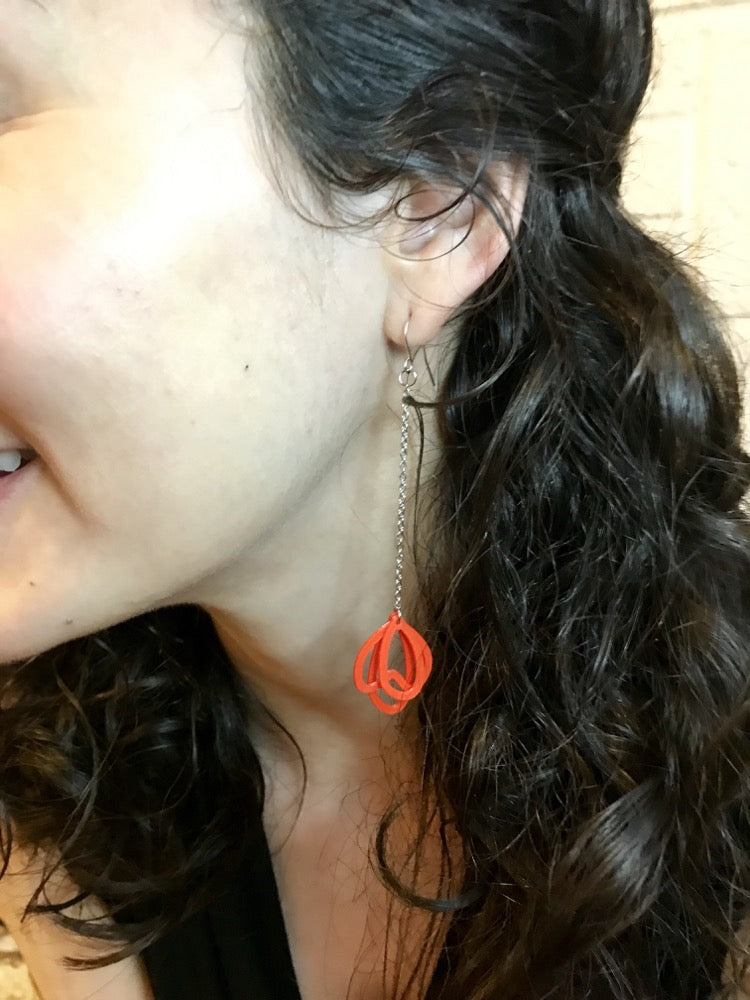 What in Carnation? 3D Printed Earrings