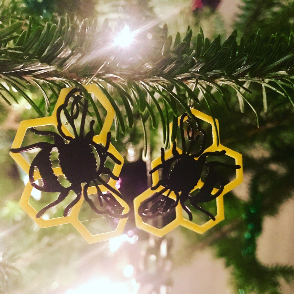 We Bee-long Together 3D Printed Earrings