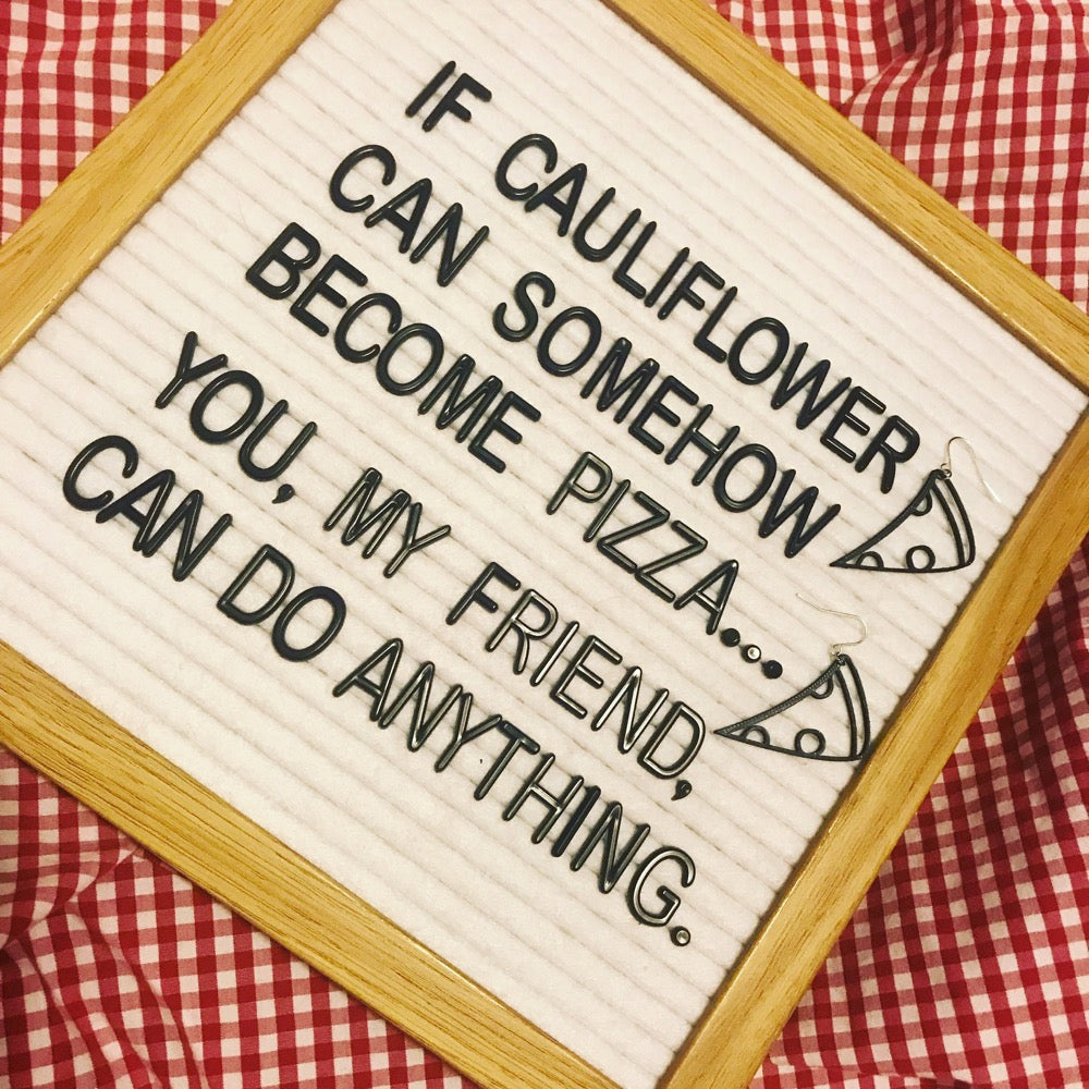 Steal a Pizza My Heart 3D Printed Earrings