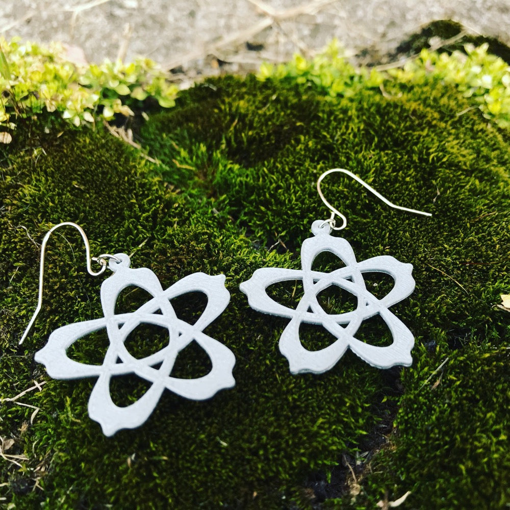 To Bloom It May Concern 3D Printed Earrings
