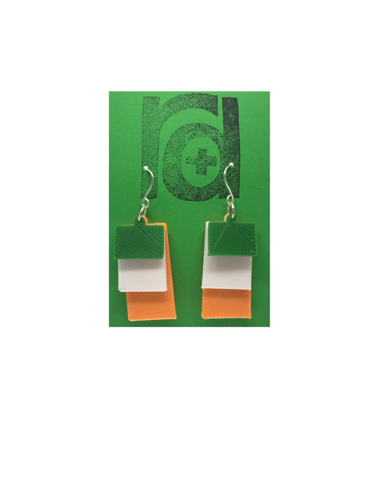 Irish You a Happy St. Paddy's Day 3D Printed Earrings