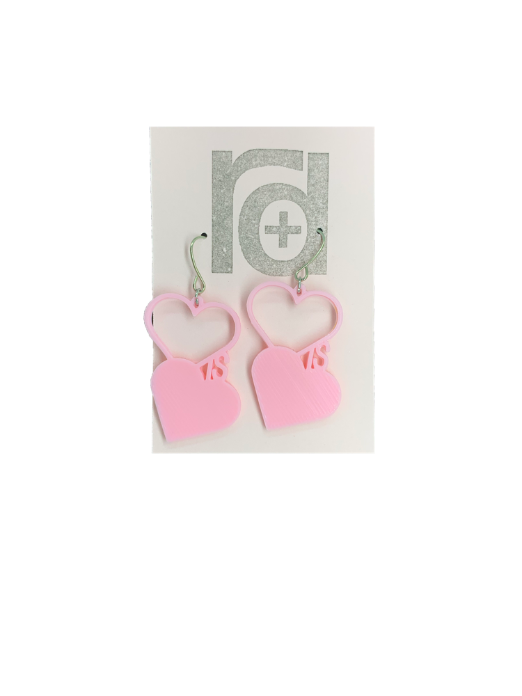 Love is Love 3D Printed Earrings