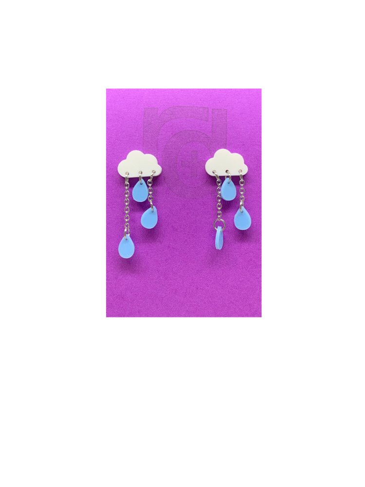 Make It Rain 3D Printed Earrings
