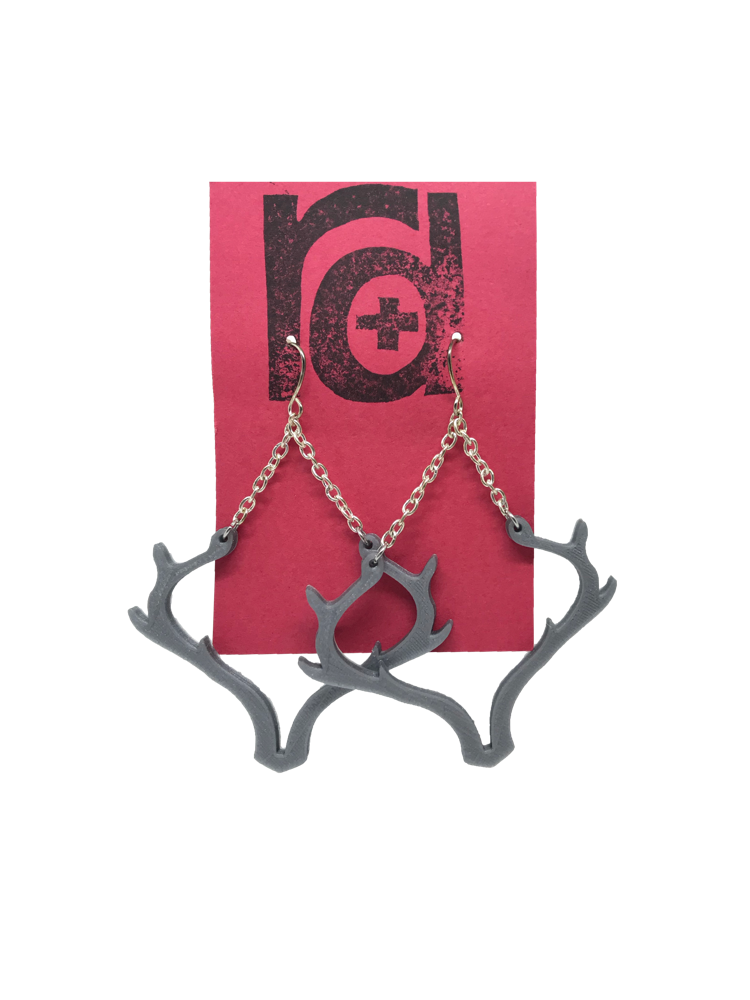 Oh Deer 3D Printed Earrings
