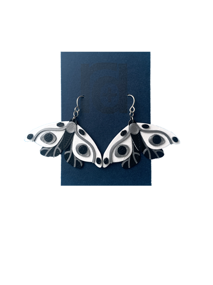 Thank You Very Moth 3D Printed Earrings