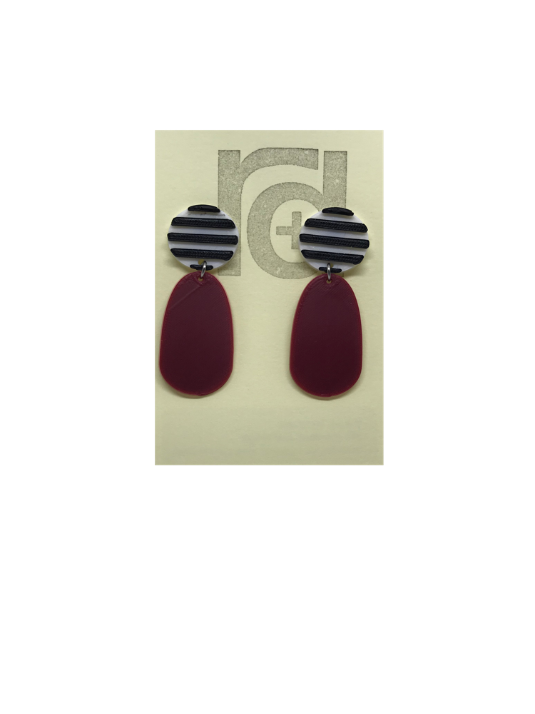 Yikes Stripes! 3D Printed Earrings