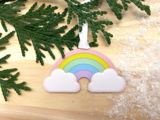 Rainbow-Ho-Ho 3D Printed Ornament