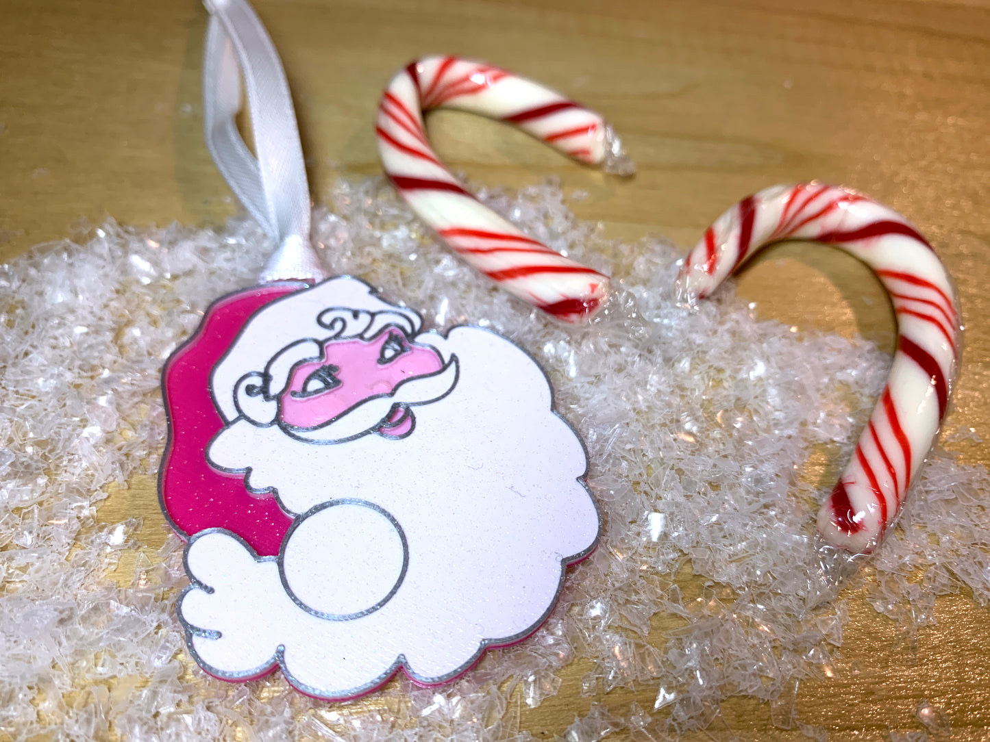Up on the Housetop, Pink! Pink! Pink! 3D Printed Ornament