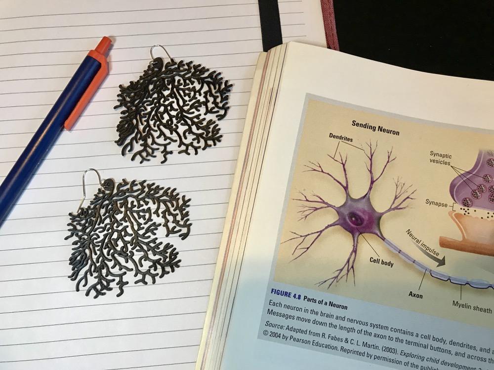 You've Got A Lot of Nerve 3D Printed Earrings