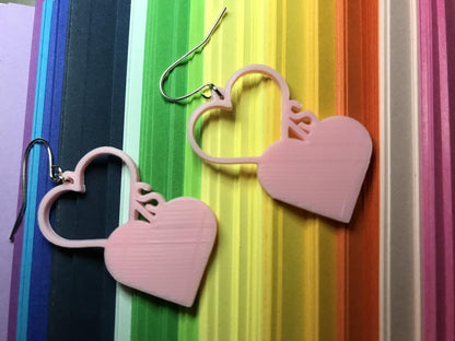 Love is Love 3D Printed Earrings