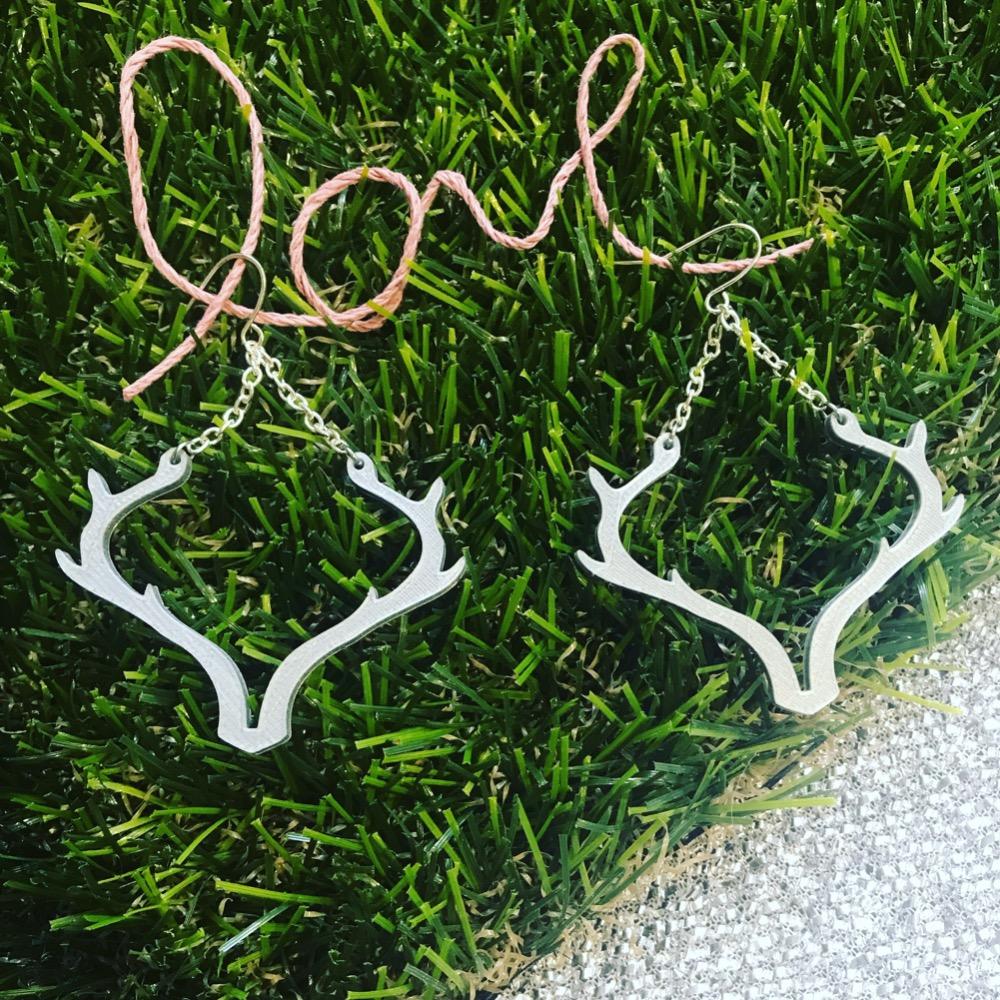 Oh Deer 3D Printed Earrings