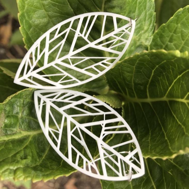 Unbe-leaf-able 3D Printed Earrings