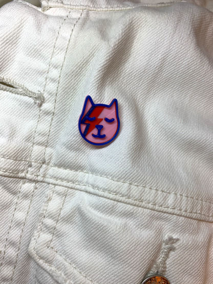 Kitty Stardust 3D Printed Pin