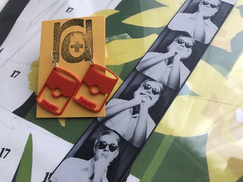 Warhol for the Soul 3D Printed Earrings