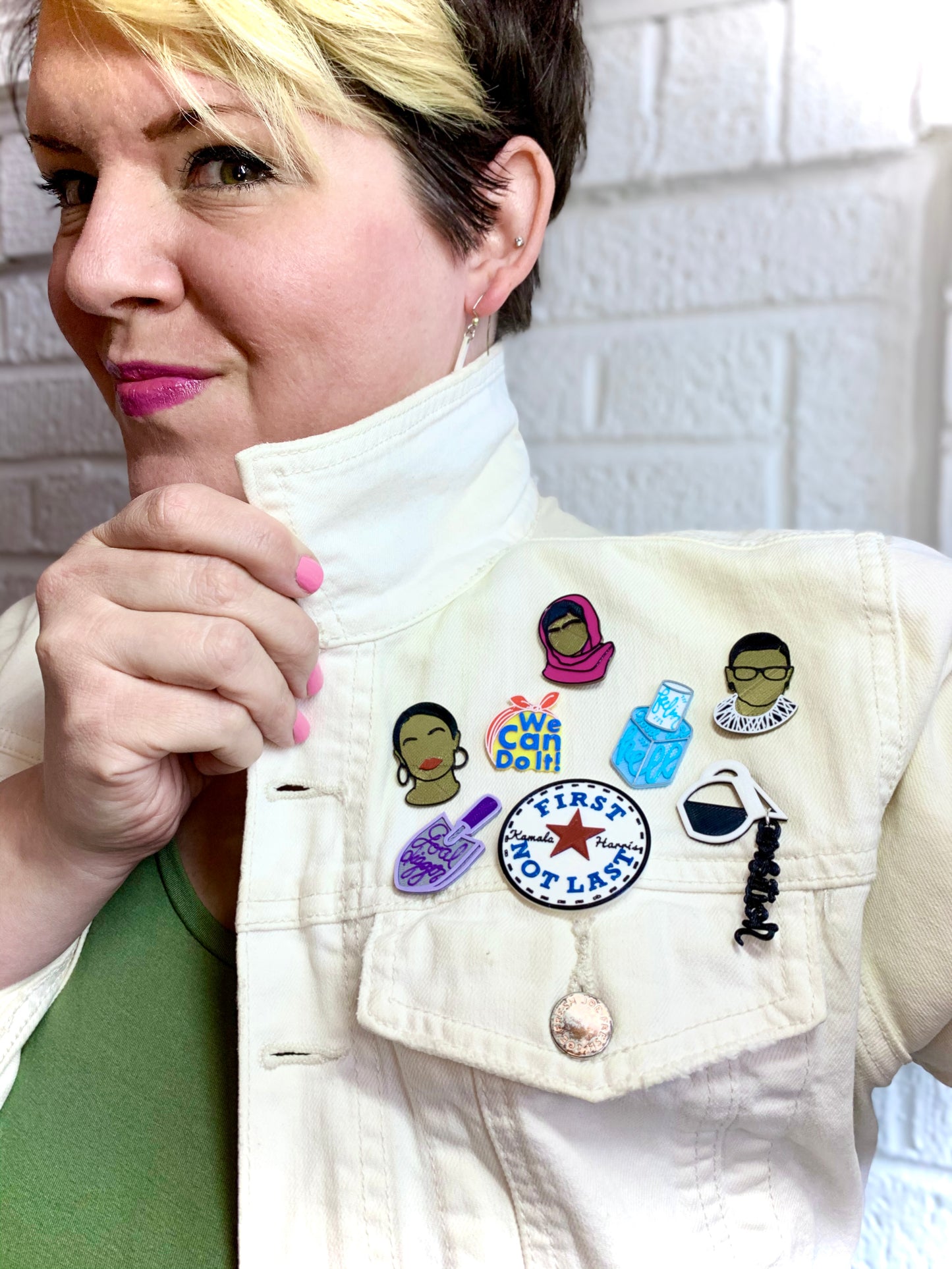 A Dissent Human Being 3D Printed Pin