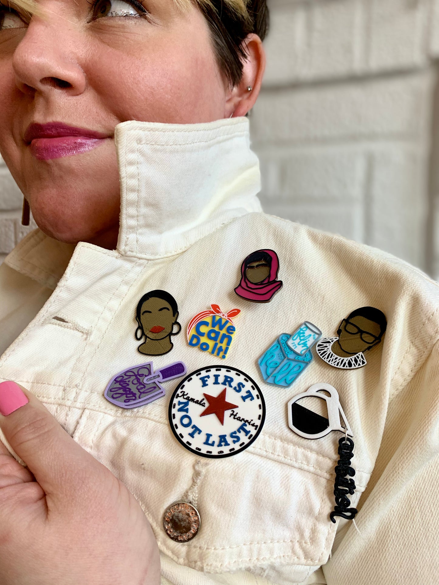 A Dissent Human Being 3D Printed Pin