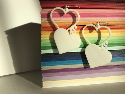 Love is Love 3D Printed Earrings