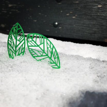 Unbe-leaf-able 3D Printed Earrings