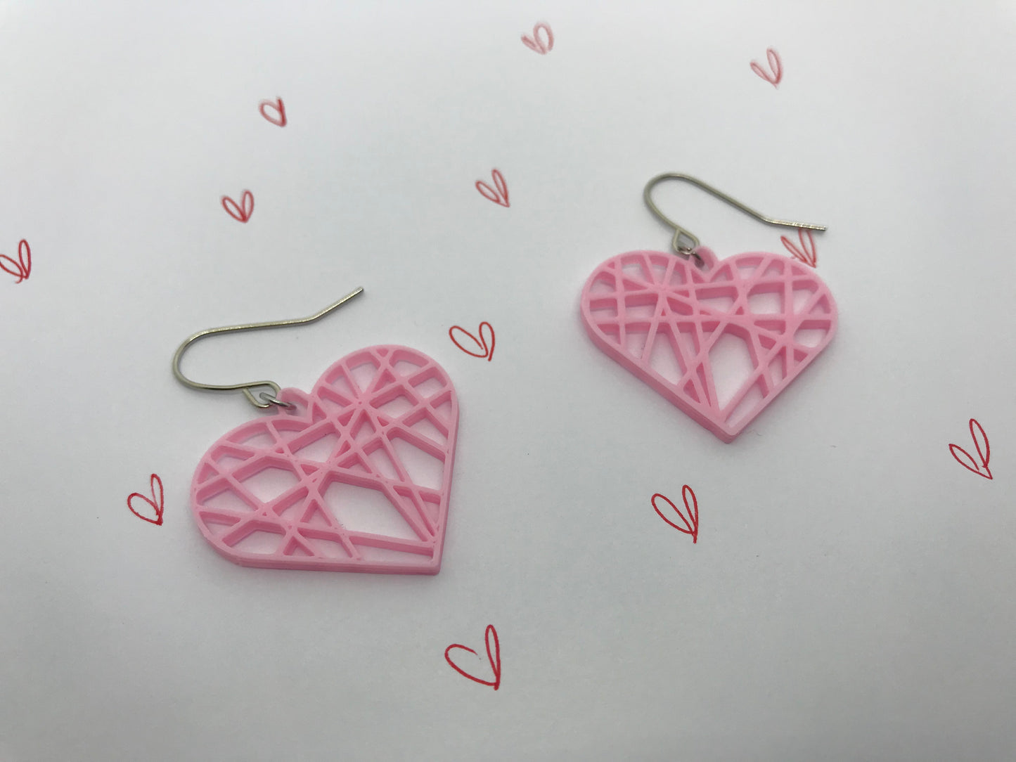 Heartstrings 3D Printed Earrings
