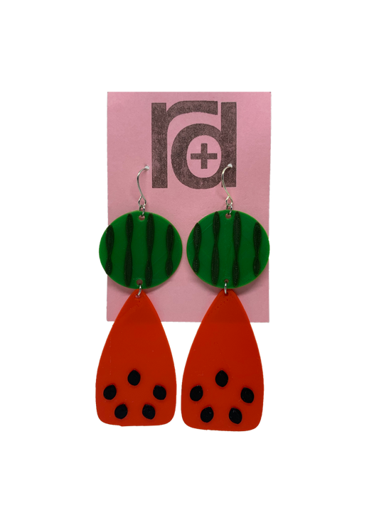 I Carried A Watermelon 3D Printed Earrings