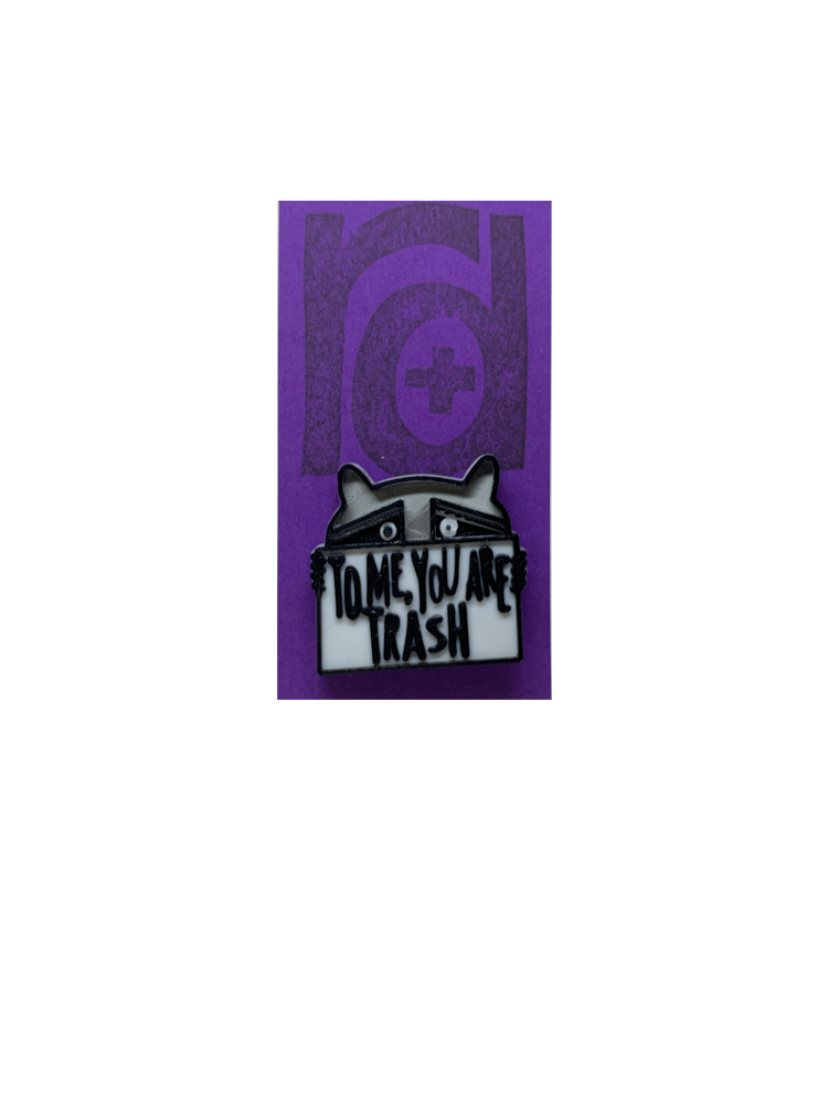 Trash Panda 3D Printed Pin