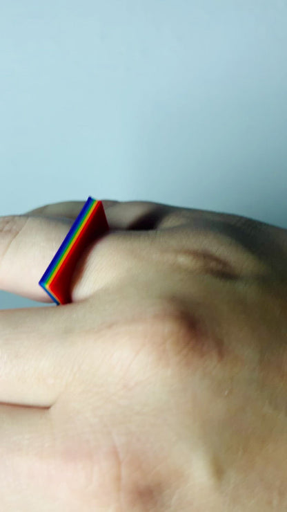 Right As Rainbow 3D Printed Ring