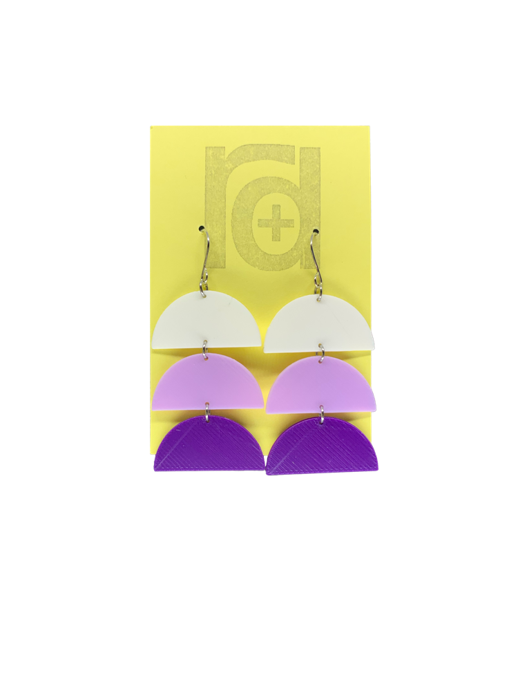 Gradient Expectations 3D Printed Earrings