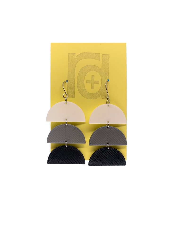 Gradient Expectations 3D Printed Earrings