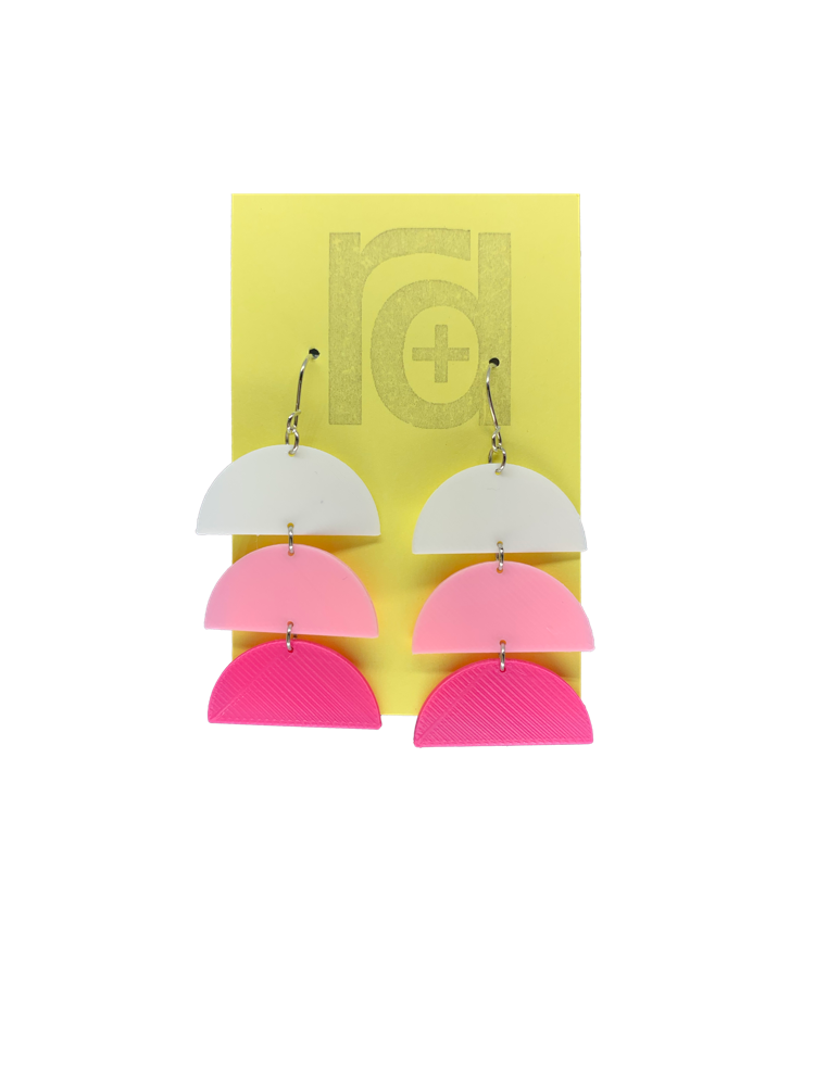 Gradient Expectations 3D Printed Earrings