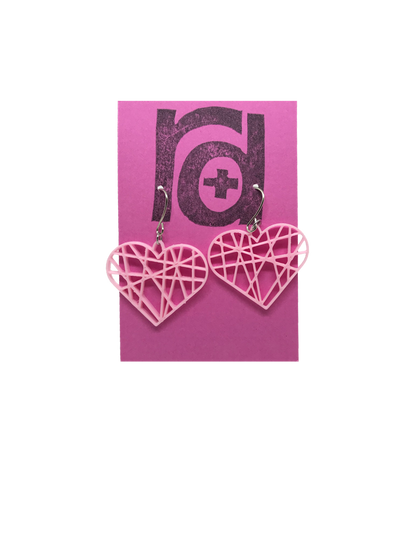 Heartstrings 3D Printed Earrings