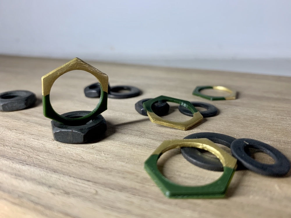 Get the Hex Out 3D Printed Rings