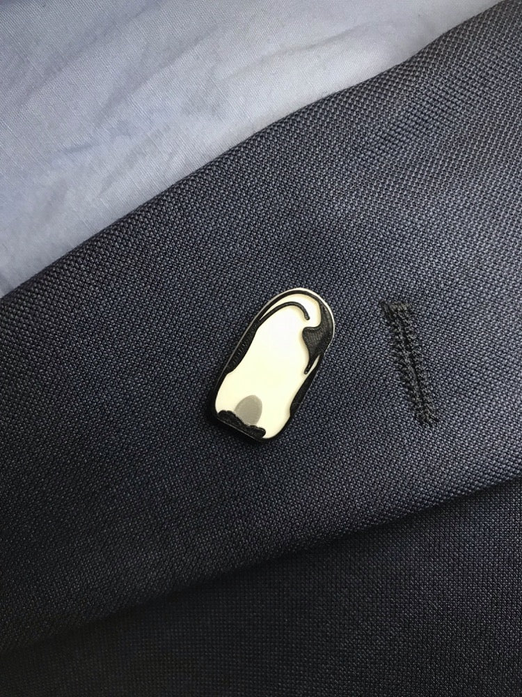 Penguin Suit 3D Printed Lapel Pin/Tie Tack and Cufflinks