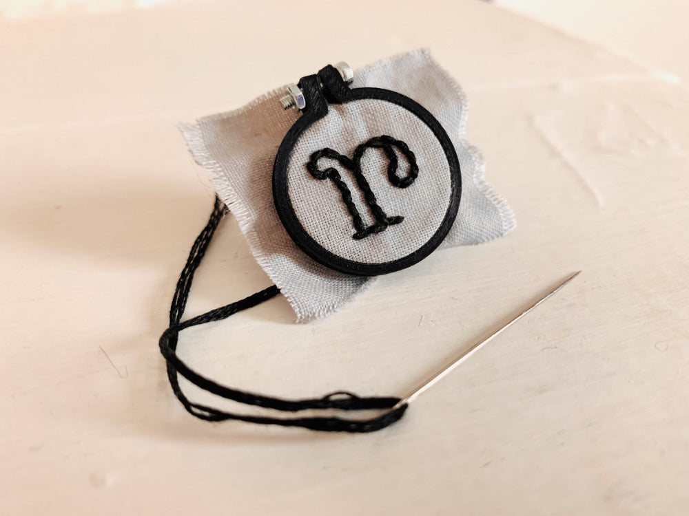 Leave Me In Stitches 3D Printed Hoop DIY Necklace Kit