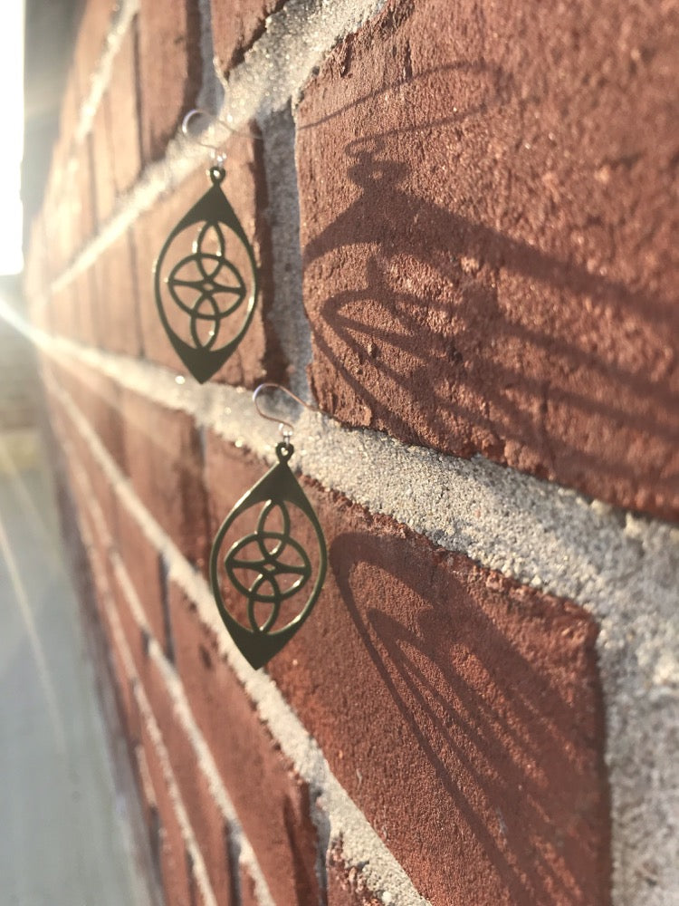Knot to Be-Leafed 3D Printed Earrings